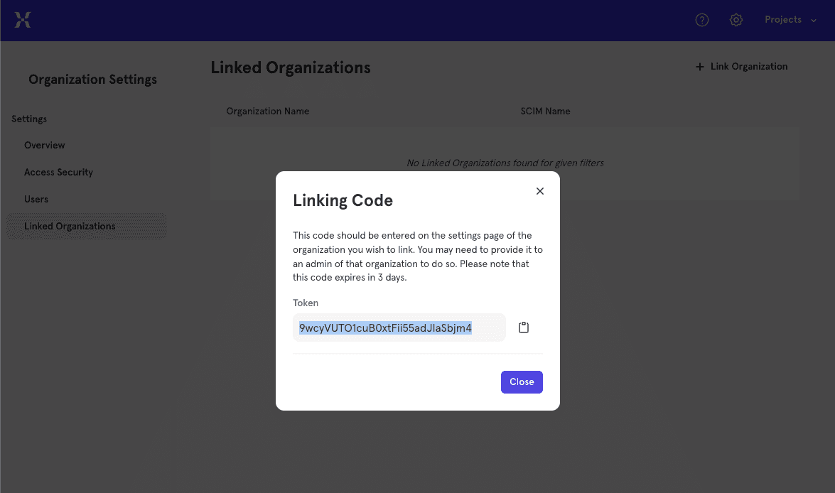 SSO Generate Linking Code Image